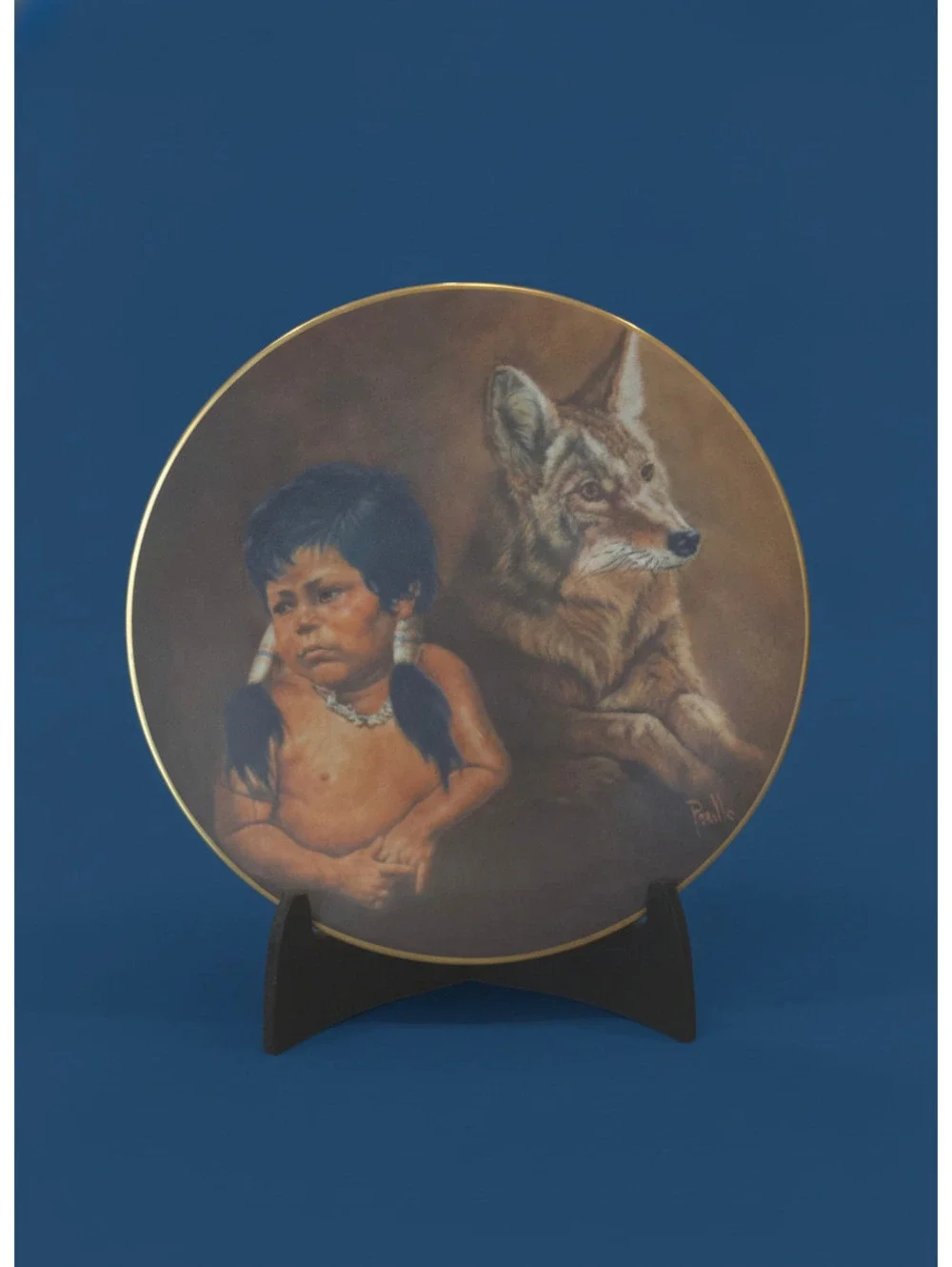 Vintage 1978 Gregory Perillo Mighty Sioux Collector Plate 8.25